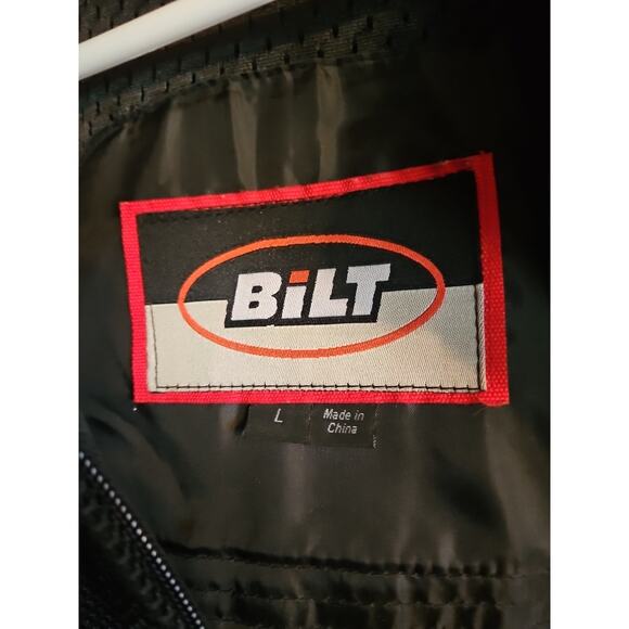 Bilt Motorcycle Jacket Size L Black Padded Back & Arms Mesh Front Used - Picture 12 of 12
